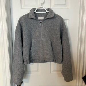 TNA Gray Half-Zip Fleece